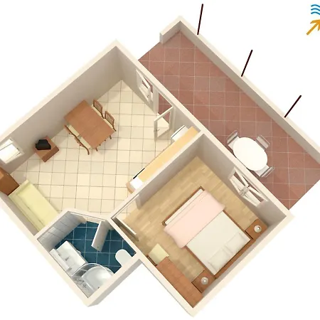 Апартаменты With Swimming Pool Pag - 220